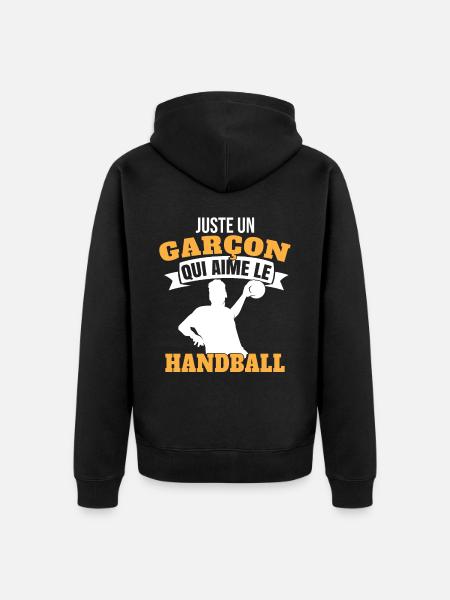 Handball Enfant - Veste à capuche bio Premium Unisexe - noir