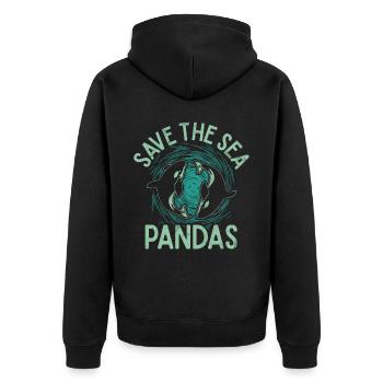 Killer Whale Killer Whale Watch Orca Whale - Unisex Premium Organic Zip Hoodie - black - Back - Nico (187cm)
