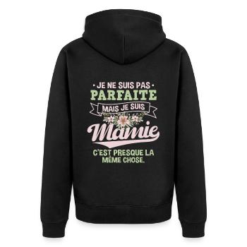 Je Suis Mamie Fête Des Mères - Veste à capuche bio Premium Unisexe - noir - Dos - Nico (187cm)