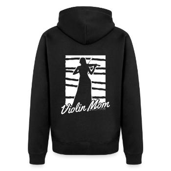 Violon Violon Mère - Veste à capuche bio Premium Unisexe - noir - Dos - Nico (187cm)