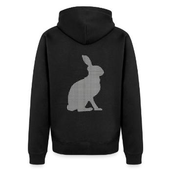 Lièvre - Veste à capuche bio Premium Unisexe - noir - Dos - Nico (187cm)