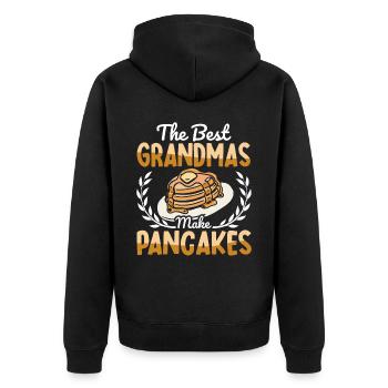 Pancakes Food Lover Best Pancake Maker - Unisex Premium Organic Zip Hoodie - black - Back - Nico (187cm)