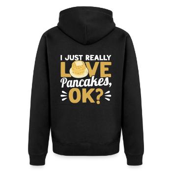 Pancakes Food Lover Best Pancake Maker - Unisex Premium Organic Zip Hoodie - black - Back - Nico (187cm)
