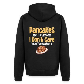 Pancakes Food Lover Best Pancake Maker - Unisex Premium Organic Zip Hoodie - black - Back - Nico (187cm)