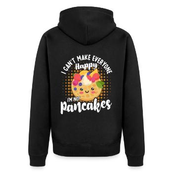 Pancakes Food Lover Best Pancake Maker - Unisex Premium Organic Zip Hoodie - black - Back - Nico (187cm)