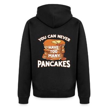 Pancakes Food Lover Best Pancake Maker - Unisex Premium Organic Zip Hoodie - black - Back - Nico (187cm)