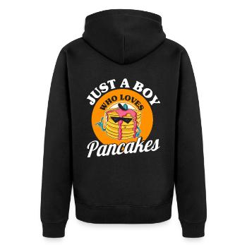 Pancakes Food Lover Best Pancake Maker - Unisex Premium Organic Zip Hoodie - black - Back - Nico (187cm)