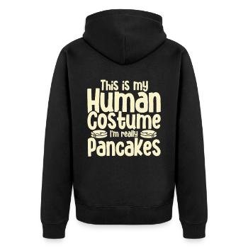 Pancakes Food Lover Best Pancake Maker - Unisex Premium Organic Zip Hoodie - black - Back - Nico (187cm)