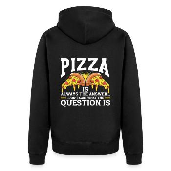 Pizza Baker Cadeau Italie Pizza Lovers Pizza - Veste à capuche bio Premium Unisexe - noir - Dos - Nico (187cm)