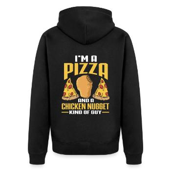 Pizza Baker Cadeau Italie Pizza Lovers Pizza - Veste à capuche bio Premium Unisexe - noir - Dos - Nico (187cm)