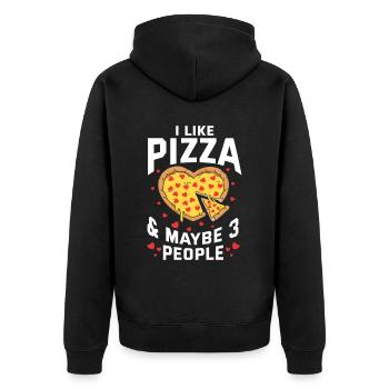 Pizza Baker Cadeau Italie Pizza Lovers Pizza - Veste à capuche bio Premium Unisexe - noir - Dos - Nico (187cm)
