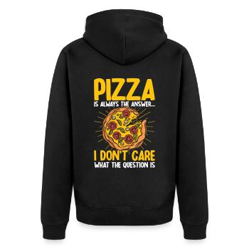 Pizza Baker Cadeau Italie Pizza Lovers Pizza - Veste à capuche bio Premium Unisexe - noir - Dos - Nico (187cm)