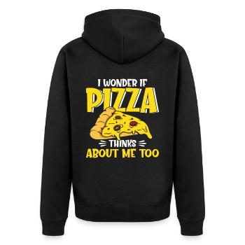 Pizza Baker Cadeau Italie Pizza Lovers Pizza - Veste à capuche bio Premium Unisexe - noir - Dos - Nico (187cm)