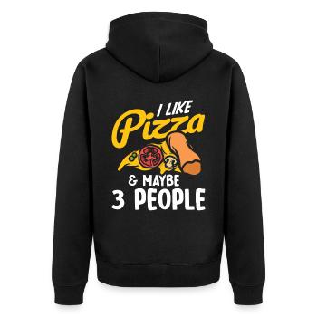 Pizza Baker Cadeau Italie Pizza Lovers Pizza - Veste à capuche bio Premium Unisexe - noir - Dos - Nico (187cm)