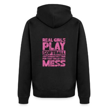 Softball - Veste à capuche bio Premium Unisexe - noir - Dos - Nico (187cm)