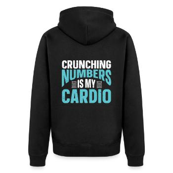 Buchhalter Geschenk Buchhaltung Steuer Cpa - Unisex Premium Bio Zip Hoodie - Schwarz - Hinten - Nico (187cm)
