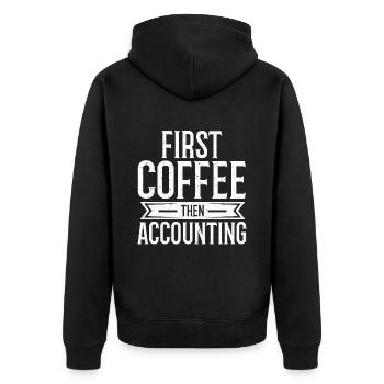 Buchhalter Geschenk Buchhaltung Steuer Cpa - Unisex Premium Bio Zip Hoodie - Schwarz - Hinten - Nico (187cm)