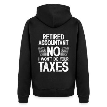 Buchhalter Geschenk Buchhaltung Steuer Cpa - Unisex Premium Bio Zip Hoodie - Schwarz - Hinten - Nico (187cm)