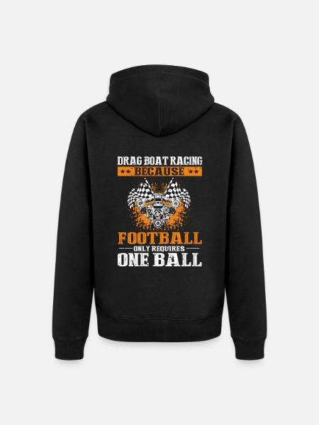Drag Boot Design für Rennbootfahrer - Unisex Premium Bio Zip Hoodie - Schwarz