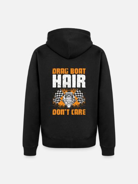 Drag Boot Design für Rennbootfahrer - Unisex Premium Bio Zip Hoodie - Schwarz