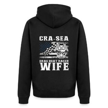 Speedboat Racing Design for Racing Boaters - Unisex Premium Organic Zip Hoodie - black - Back - Nico (187cm)