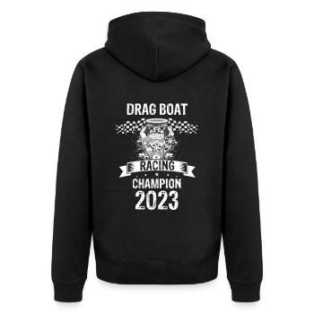Conception de bateaux de dragster pour les plaisanciers de course - Veste à capuche bio Premium Unisexe - noir - Dos - Nico (187cm)
