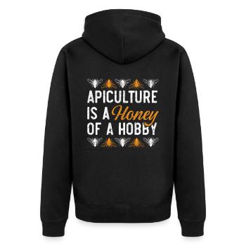 Beekeeper Beekeeping Apiarist Honeybee Bee Lover - Unisex Premium Organic Zip Hoodie - black - Back - Nico (187cm)