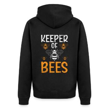 Beekeeper Beekeeping Honeybee Keeper Of The Bees - Unisex Premium Organic Zip Hoodie - black - Back - Nico (187cm)