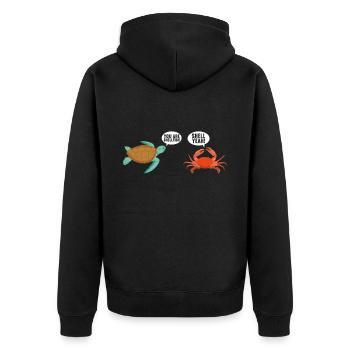 Tortue Tortue aquatique - Veste à capuche bio Premium Unisexe - noir - Dos - Nico (187cm)