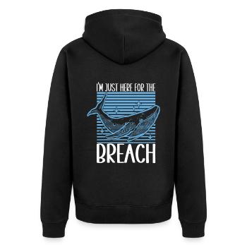 Observateurs de baleines - Veste à capuche bio Premium Unisexe - noir - Dos - Nico (187cm)