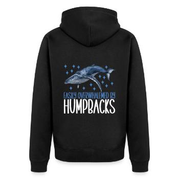 Observateurs de baleines - Veste à capuche bio Premium Unisexe - noir - Dos - Nico (187cm)