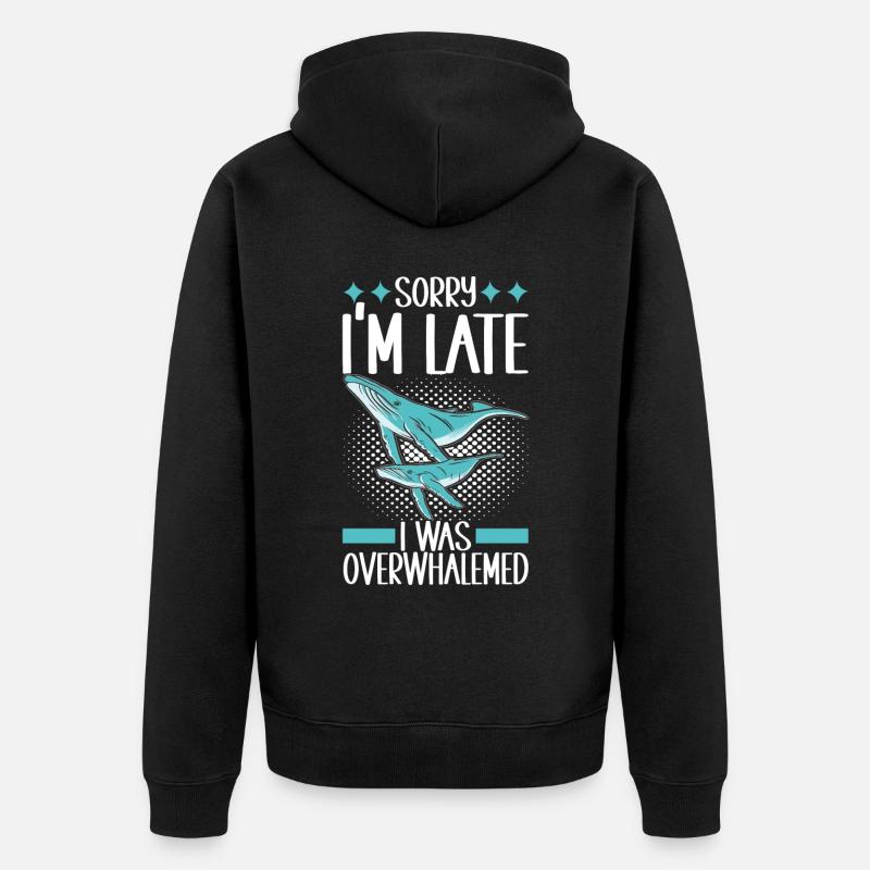 Observateurs de baleines - Veste à capuche bio Premium Unisexe - noir
