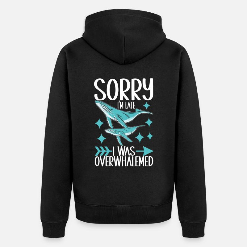 Observateurs de baleines - Veste à capuche bio Premium Unisexe - noir