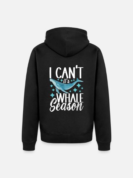 Whale Watchers - Unisex Premium Organic Zip Hoodie - black