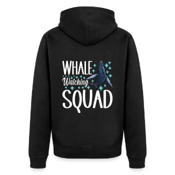 Observateurs de baleines - Veste à capuche bio Premium Unisexe - noir - Dos - Nico (187cm)
