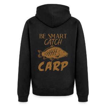 Carpe à la ligne disant Angel Fishing - Veste à capuche bio Premium Unisexe - noir - Dos - Nico (187cm)