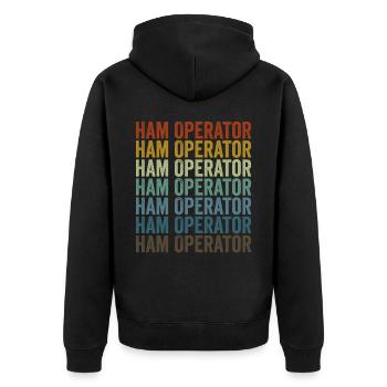 Radioamateur Radioamateur - Veste à capuche bio Premium Unisexe - noir - Dos - Nico (187cm)