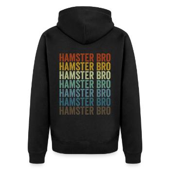Hamster Bro Hamster Lover Brother - Veste à capuche bio Premium Unisexe - noir - Dos - Nico (187cm)