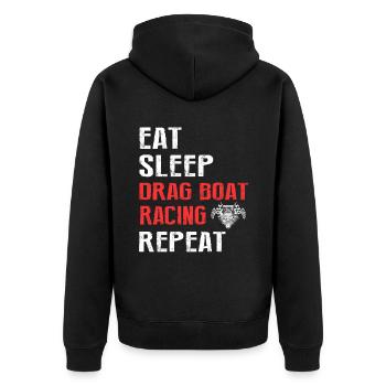 Speedboat Racing Design for Racing Boaters - Unisex Premium Organic Zip Hoodie - black - Back - Nico (187cm)