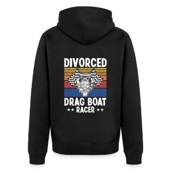Conception de bateaux de course pour les courses de dragsters - Veste à capuche bio Premium Unisexe - noir - Dos - Nico (187cm)