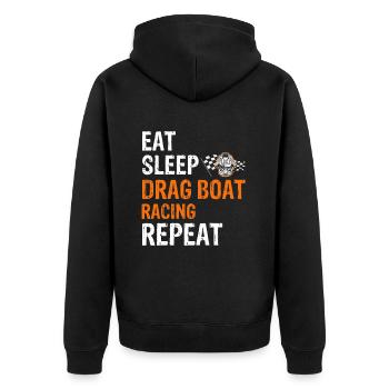 Conception de bateaux de dragster pour les plaisanciers de course - Veste à capuche bio Premium Unisexe - noir - Dos - Nico (187cm)