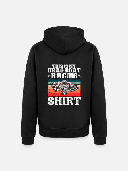 Drag Boot Design für Rennbootfahrer - Unisex Premium Bio Zip Hoodie - Schwarz