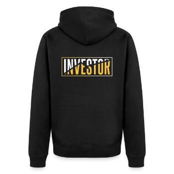 Investisseurs Investir Investisseur Financier Investir - Veste à capuche bio Premium Unisexe - noir - Dos - Nico (187cm)