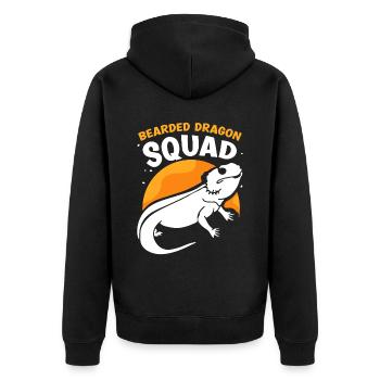 Bearded Dragon Squad Pet Bearded Dragon Animal - Veste à capuche bio Premium Unisexe - noir - Dos - Nico (187cm)