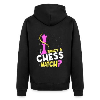 Envie d’une fille de jeu d’échecs amateur d’échecs - Veste à capuche bio Premium Unisexe - noir - Dos - Nico (187cm)
