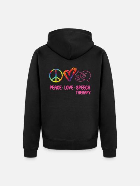 Speech Therapist Therapy Assistant - Unisex Premium Organic Zip Hoodie - black