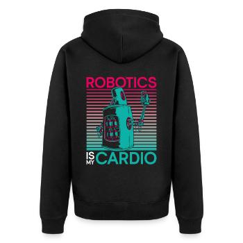 Robot Robotics Engineer Robotics - Unisex Premium Organic Zip Hoodie - black - Back - Nico (187cm)