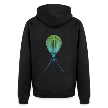 Triops Lebendes Fossil Urzeitkrebs - Unisex Premium Bio Zip Hoodie - Schwarz - Hinten - Nico (187cm)