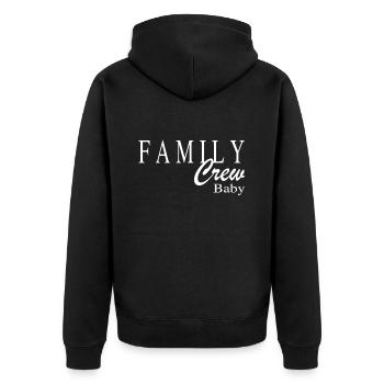 Bébé de l’équipage familial - Veste à capuche bio Premium Unisexe - noir - Dos - Nico (187cm)