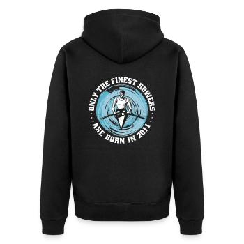 Canoë aviron Canoéistes Rameurs millésime 2011 - Veste à capuche bio Premium Unisexe - noir - Dos - Nico (187cm)